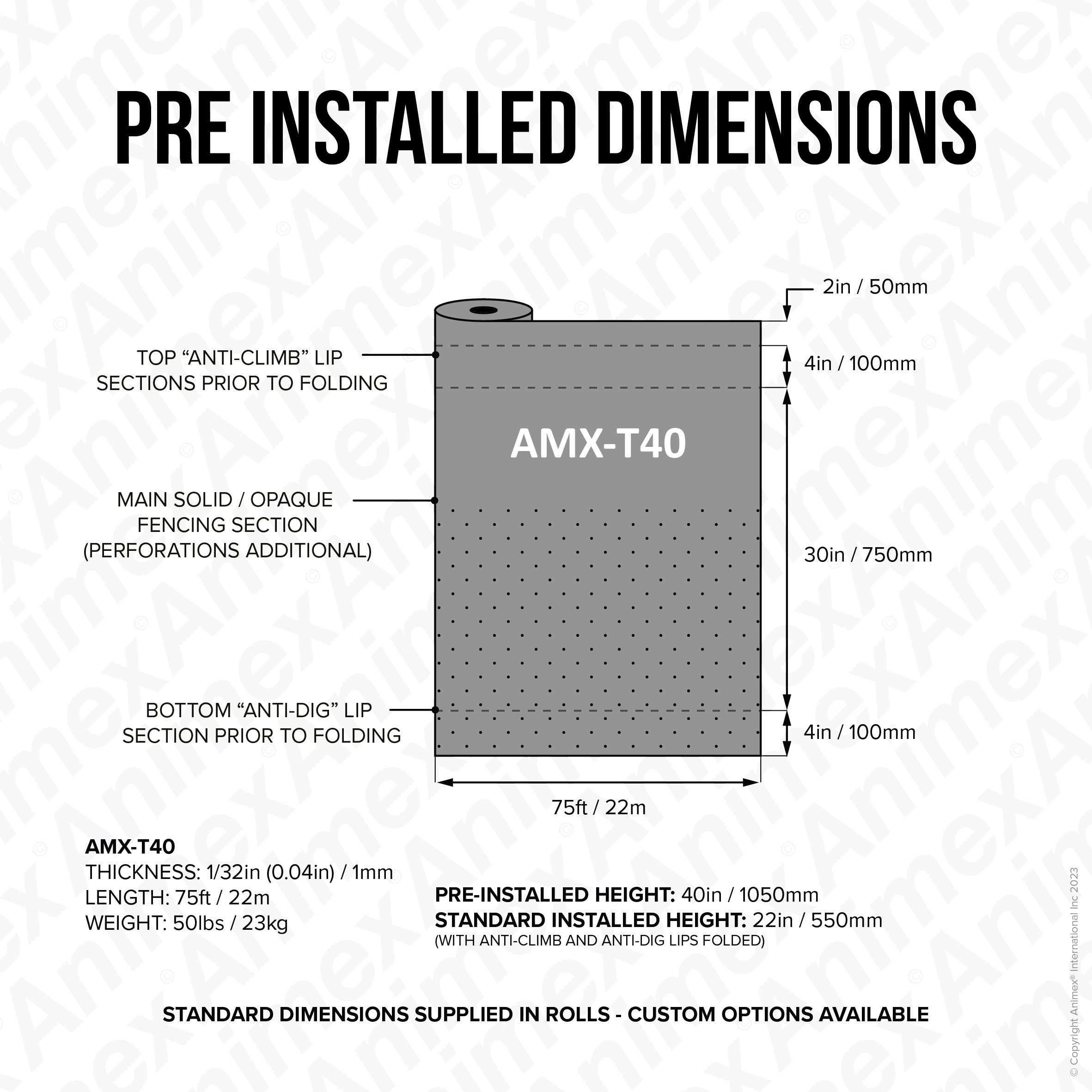 AMX-T40 (Temporary) Wildlife Exclusion Fencing — Animex Wildlife
